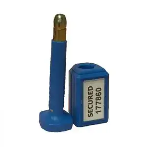 ISO 17712 Bolt Seal Numbered Blue sold as single pcs