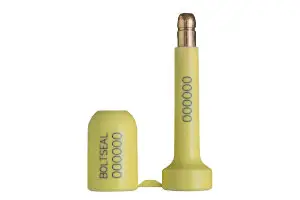 High-security Acme Bolt Seals for shipping containers, featuring ISO 17712:2013 compliant plastic-coated bolts with laser-marked sequential numbers for tamper-evident cargo protection