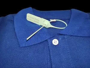 Anti Wardrobing Seal Tag (X Seal) on Garment
