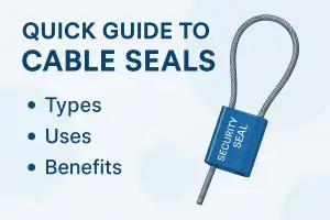 Cable seal security device with steel wire used for tamper evident sealing in logistics and transport