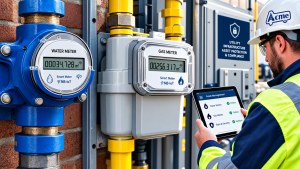 Water and gas meter seals protecting utility infrastructure from tampering.